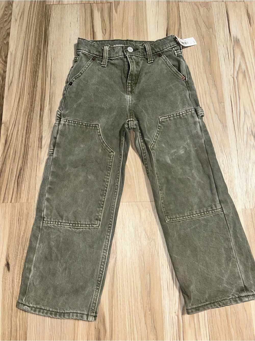Old Navy Kids Olive Green Utility Jeans